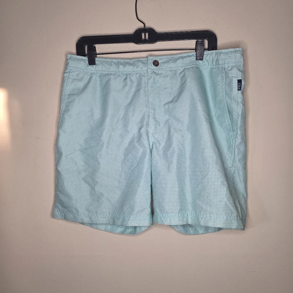 Cole Lined Swimsuit Light Blue Plaid Size 34